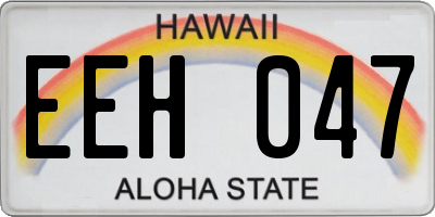 HI license plate EEH047