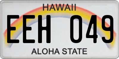 HI license plate EEH049