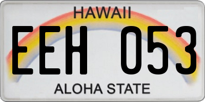 HI license plate EEH053