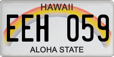 HI license plate EEH059