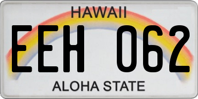 HI license plate EEH062