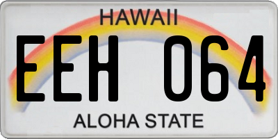 HI license plate EEH064