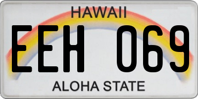 HI license plate EEH069