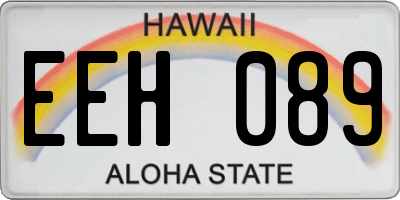 HI license plate EEH089