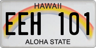 HI license plate EEH101