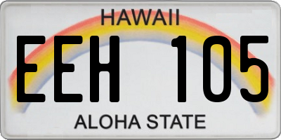 HI license plate EEH105