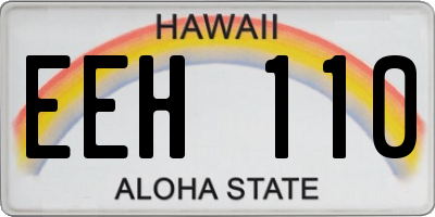 HI license plate EEH110