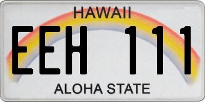 HI license plate EEH111