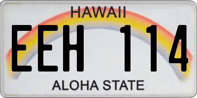 HI license plate EEH114