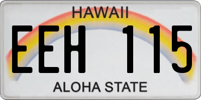 HI license plate EEH115