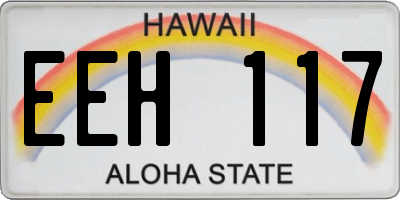 HI license plate EEH117