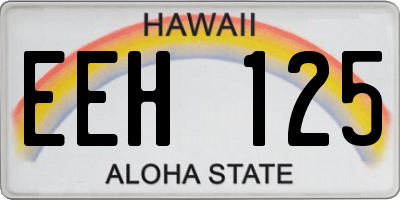 HI license plate EEH125