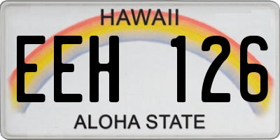 HI license plate EEH126
