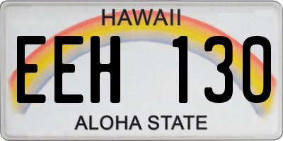 HI license plate EEH130