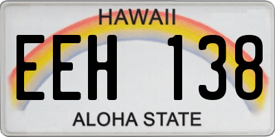 HI license plate EEH138