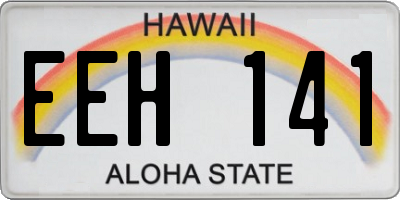 HI license plate EEH141
