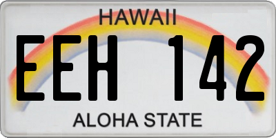 HI license plate EEH142