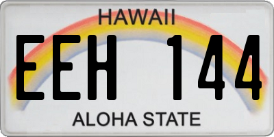 HI license plate EEH144