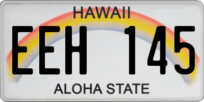 HI license plate EEH145