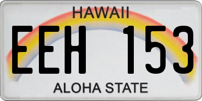 HI license plate EEH153