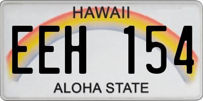 HI license plate EEH154