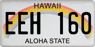 HI license plate EEH160