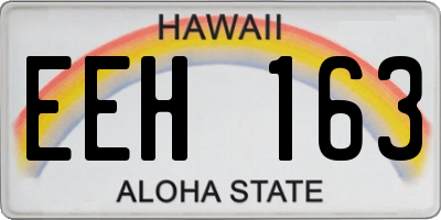 HI license plate EEH163