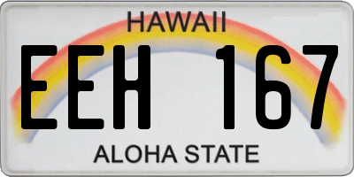 HI license plate EEH167