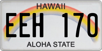 HI license plate EEH170
