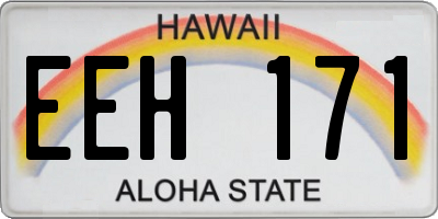 HI license plate EEH171
