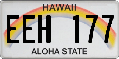 HI license plate EEH177