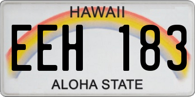 HI license plate EEH183