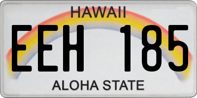HI license plate EEH185