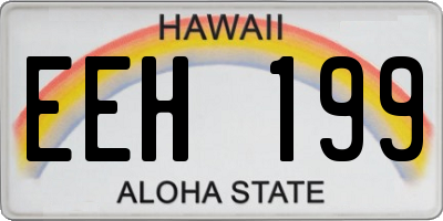 HI license plate EEH199