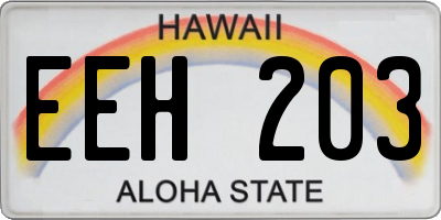 HI license plate EEH203