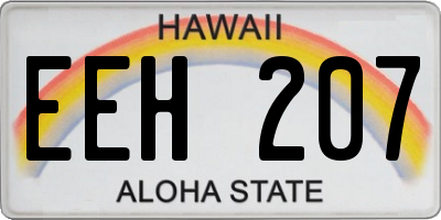 HI license plate EEH207