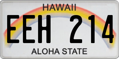 HI license plate EEH214