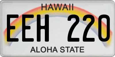HI license plate EEH220