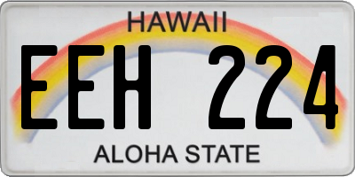 HI license plate EEH224