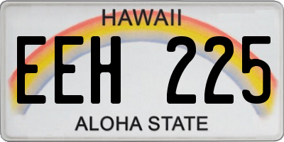 HI license plate EEH225
