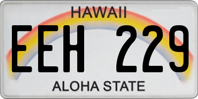 HI license plate EEH229