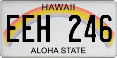 HI license plate EEH246