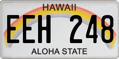 HI license plate EEH248