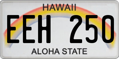 HI license plate EEH250