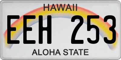 HI license plate EEH253