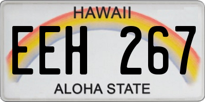 HI license plate EEH267