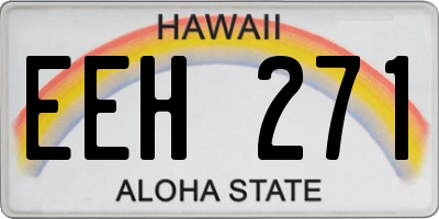 HI license plate EEH271