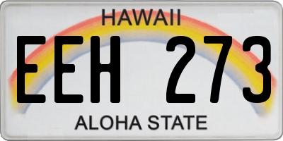 HI license plate EEH273