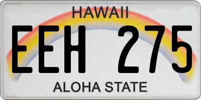 HI license plate EEH275