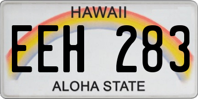 HI license plate EEH283